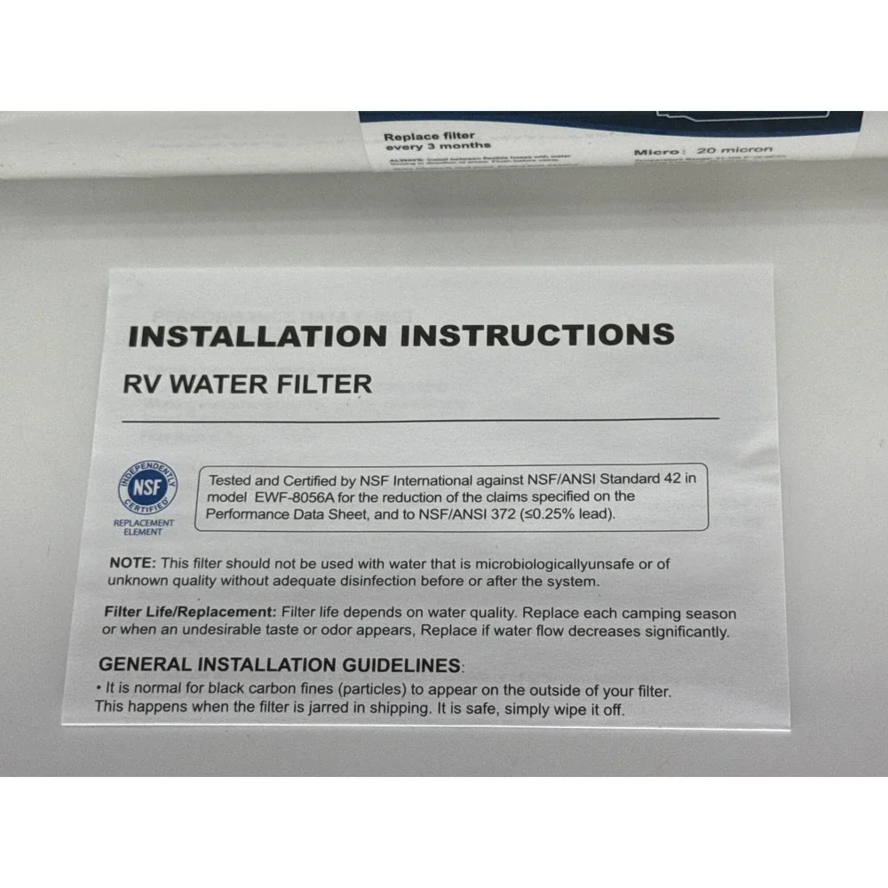 Aqua Crest RV Water Filter 4 Pack 20 Micron High Flow Hose Protector Kit Apparel